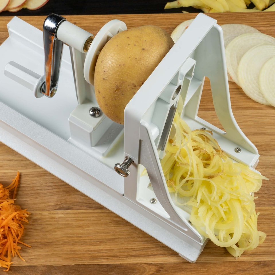 image 1 of Benriner Japanese Turning Spiraliser with 3 Interchangeable Blades