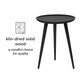 image 5 of Electra Round Solid Mango Wood Side Table for Living Room Bedroom