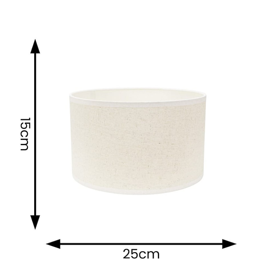 image 1 of ValueLights Eva Natural Linen Fabric White Trim Small Light Shade | Multi