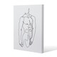 image 1 of line art of male body (Canvas Print) 114 x 77 x 4cm