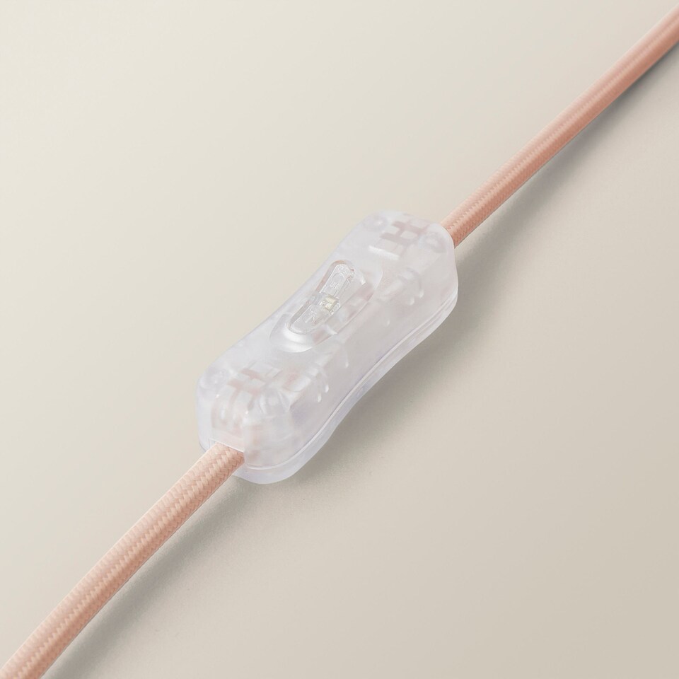 image 1 of ValueLights Miley Pink Stripes Drum Lamp Shade Pale Pink Table Lamp | Pink