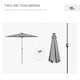 image 6 of Outsunny Solar Patio Garden Parasol with Lights for Outdoor, Light Grey