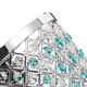 image 2 of Modern Sparkly Ceiling Pendant Light Shade with Clear and Teal Beads | Blue
