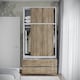 image 1 of 120cm 3 Sliding Doors Children Kids Wardrobe Bedroom Storage Closet Hanging Rail | Multi | Black with Grey Doors | 1
