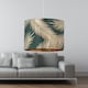 image 7 of Tropica - Dark Green with Gold Embossed Leaf Detail 30cm Pendant Shade | Green | Large | 1