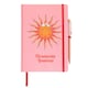 image 1 of Something Different Gratitude The Sun Rose Quartz Diary And Pen Set - Pink/Orange - One Size