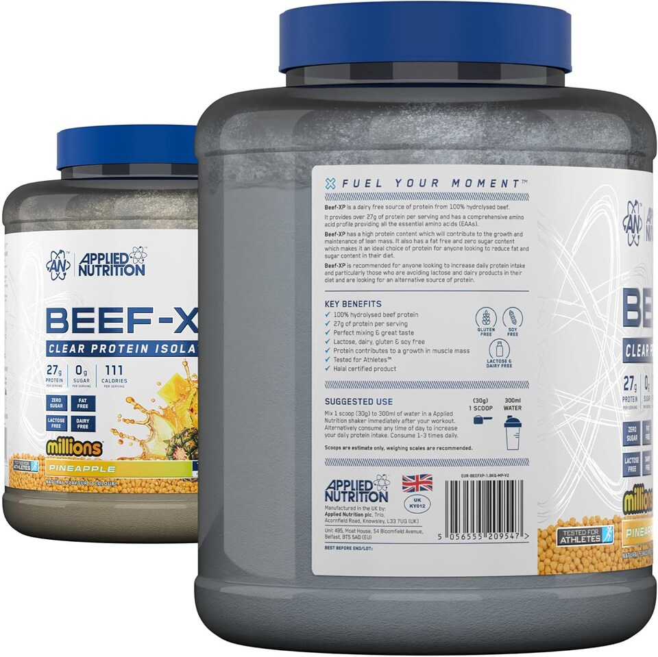 image 1 of Applied Nutrition Beef-XP Clear Protein Isolate Powder - Millions Pineapple - 60 Servings