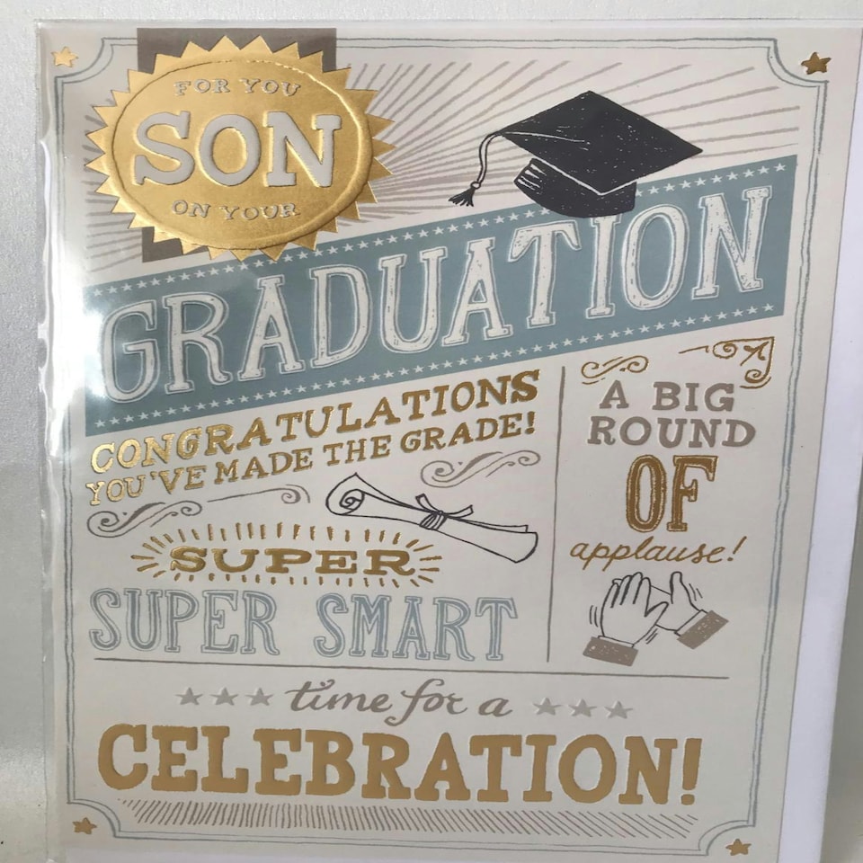 image 1 of Hotchpotch Son Graduation Greeting Card Congratulation Celebration Blank New