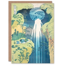 Katsushika Hokusai Japanese Art Card Amida Falls of the Kisokaido Road