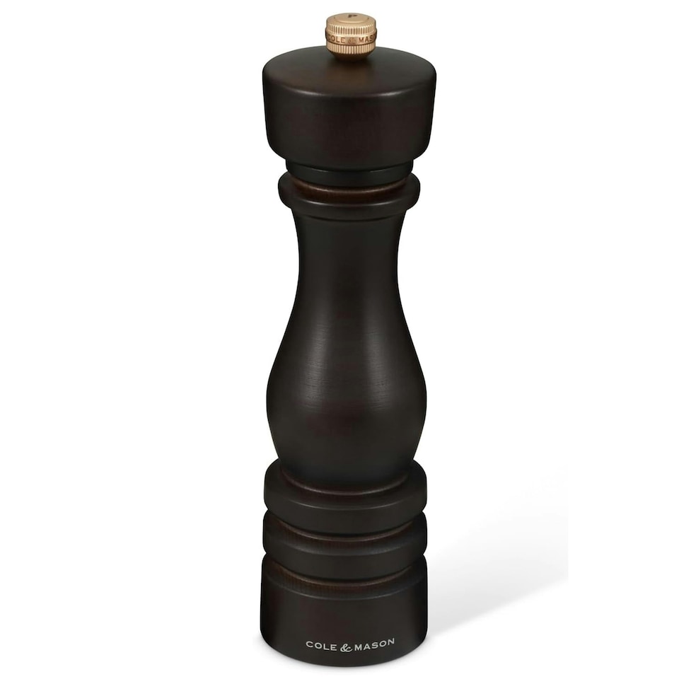 image 1 of Cole & Mason London Chocolate Wood Salt & Pepper Mill Set 220mm