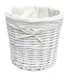 image 4 of Wicker Round Waste Paper Bin With Cotton Lining BIN 26 x 26.5 cm
