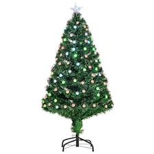 4FT Pre-Lit Artificial Christmas Tree w/ Fibre Optic Led Light Xmas Decorations