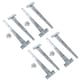 image 1 of 12in / 300mm Heavy Duty T Tee Hinges For Shed + Garden Gates Zinc Plated 8pc Silver
