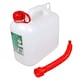 image 4 of SPARES2GO 5L Jerry Fuel Can Container Flexible Spout White 5 Litre Car Van Petrol Diesel Large