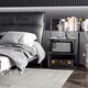image 6 of HOMCOM Modern Square 2-Tier Coffee Side Table with Shelf for Living Room Black