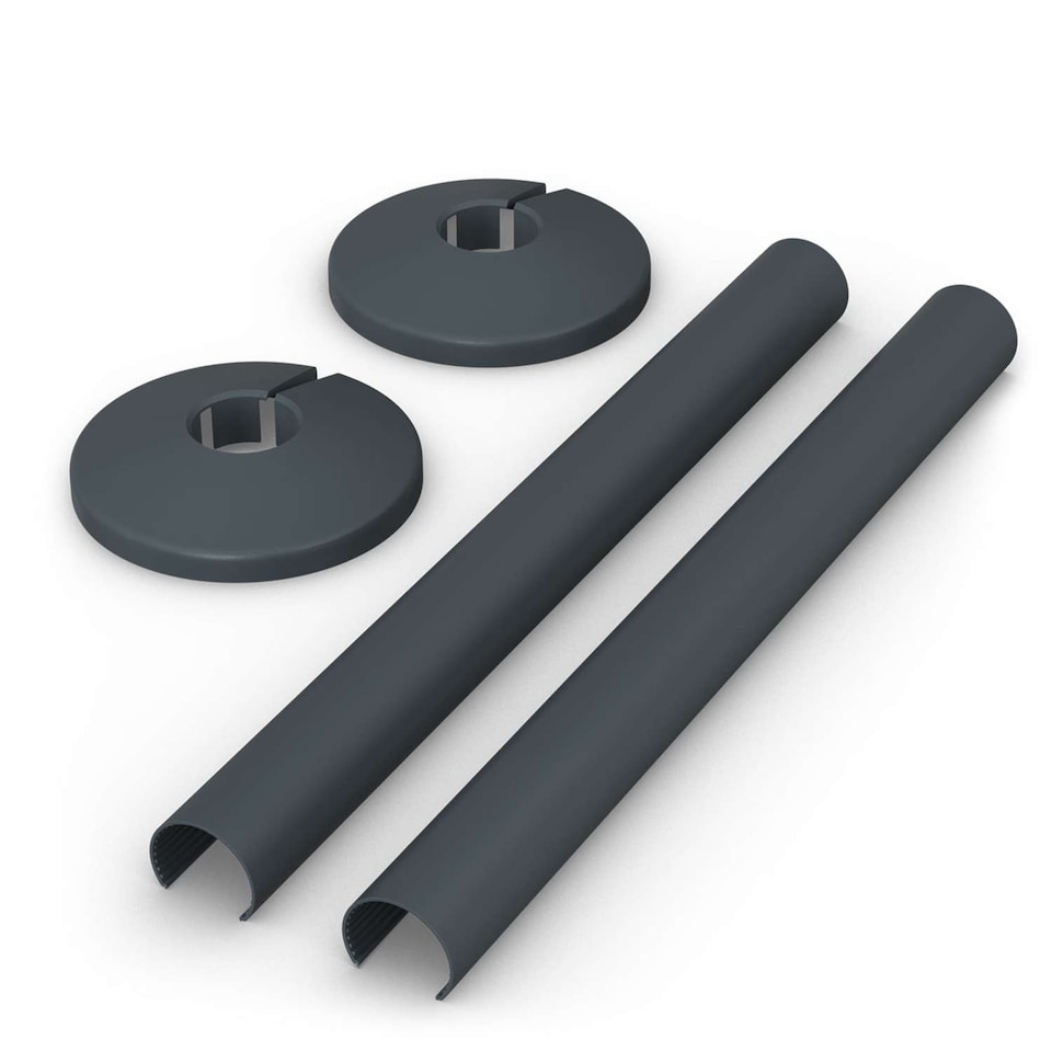 image 1 of Talus Matt Snap On Pipe Covers - Anthracite Grey - 200mm