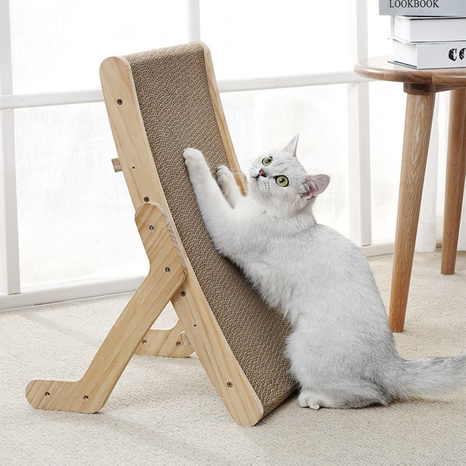 image 1 of Living and Home Versatile Reusable Cat Scratcher Bed | Brown | M