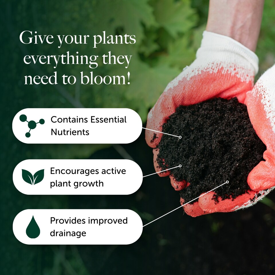 image 1 of Multi Purpose Compost with 9 Month Feed - 65L - Water Less Formula For Pots, Borders, Bedding Plants & Vegetables