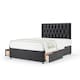 image 1 of Ortho Classic Orthopaedic Graphite Plush Velvet 2 Drawer Divan Set And Lona Headboard Single