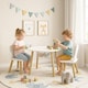 image 7 of AIYAPLAY Kids Table and Chairs Set with Storage Bag White