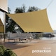 image 7 of Shade Sail - rectangular with UV protection 50, water-repellent | Cream | beige | 3 x 3 m | 1