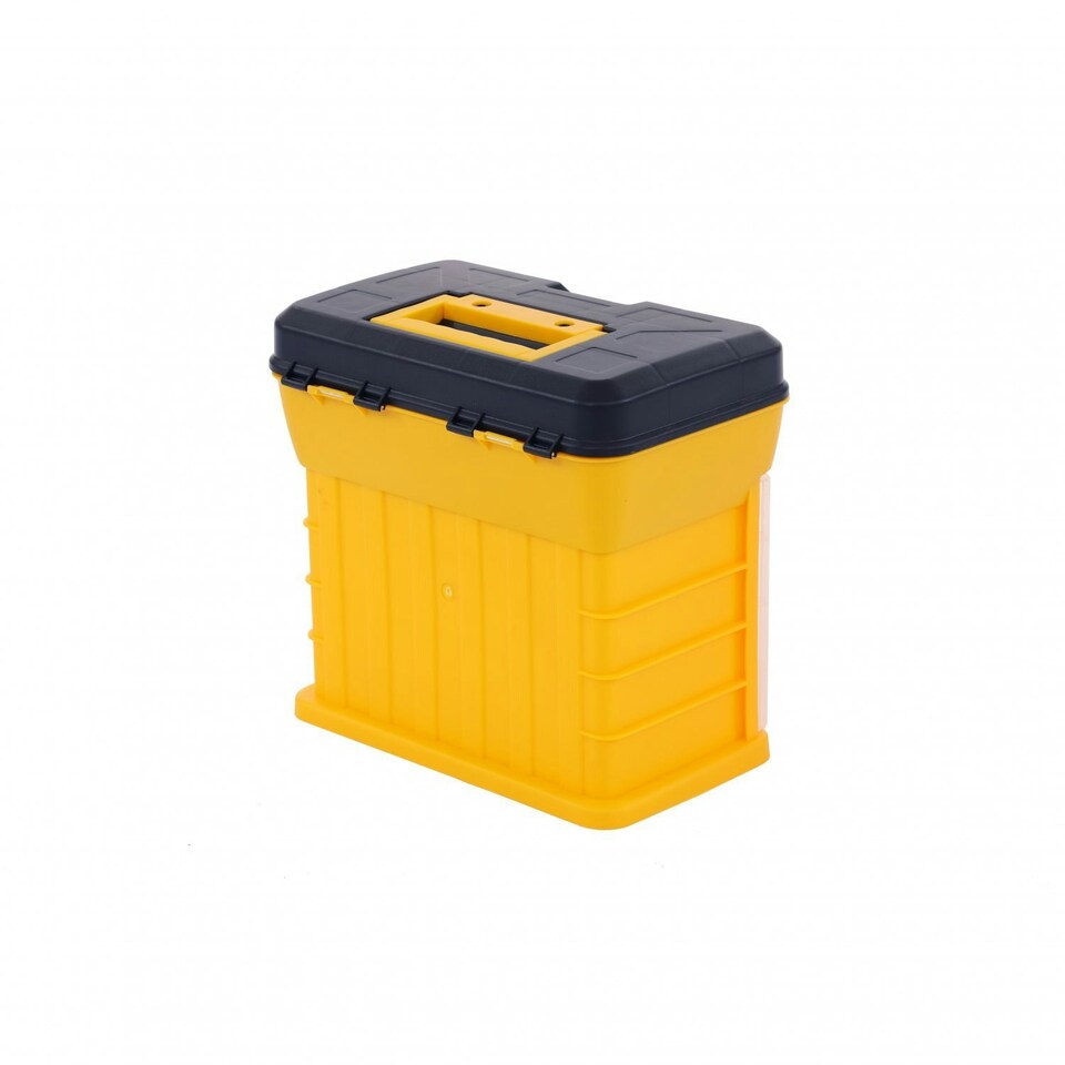 image 1 of Oypla 4 Drawer Storage Organiser Utility Tool Box Case Garage Shed Yellow