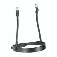 Velociti Hunter Leather Horse Cavesson Noseband - Black - Pony