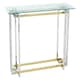 image 2 of Interiors by Premier Glass Top Console Table, Gold and Silver Luxury Console Table, Modern Style Console Table with Glass Top Gold