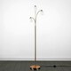 image 2 of ValueLights 3 Way Polished Copper Floor Lamp With White Frosted Glass Dome Shades