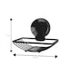 image 4 of Showerdrape Suctionloc Black Suction Wall Mounted Soap Basket with Mounting Discs | Black | 1