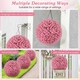 image 8 of COSTWAY 2PCS Artificial Plant Topiary Balls 44CM Decorative Balls Pink | One Size