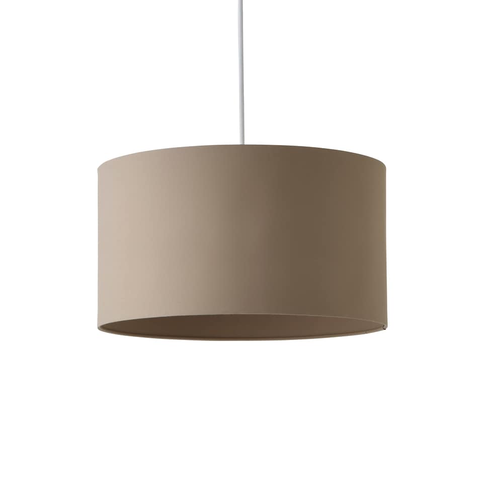 image 1 of ValueLights Reni Taupe Fabric Ceiling Shade and Bulb (D)45cm