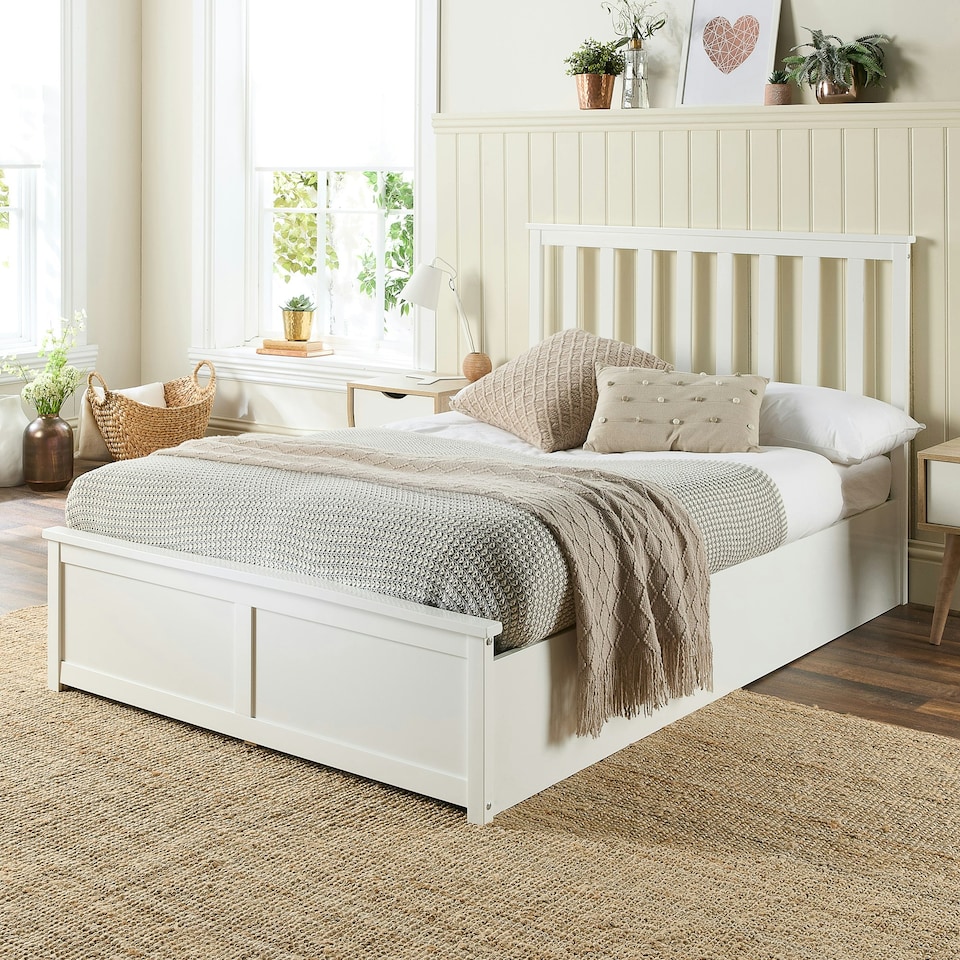 image 1 of Wooden Ottoman Bed, Small Double