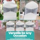 image 7 of Crushed Velvet Chair Band, Glitz Shiny Fabric Sashes - 1pc