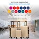 image 3 of Flight Knight Premium Lightweight Suitcase - Built-in Side Lock with USB Port - 8 Spinner Wheels - Hard Shell Carry On Or Check in Luggage 100 Airlines Approved Cream | Champagne | Large