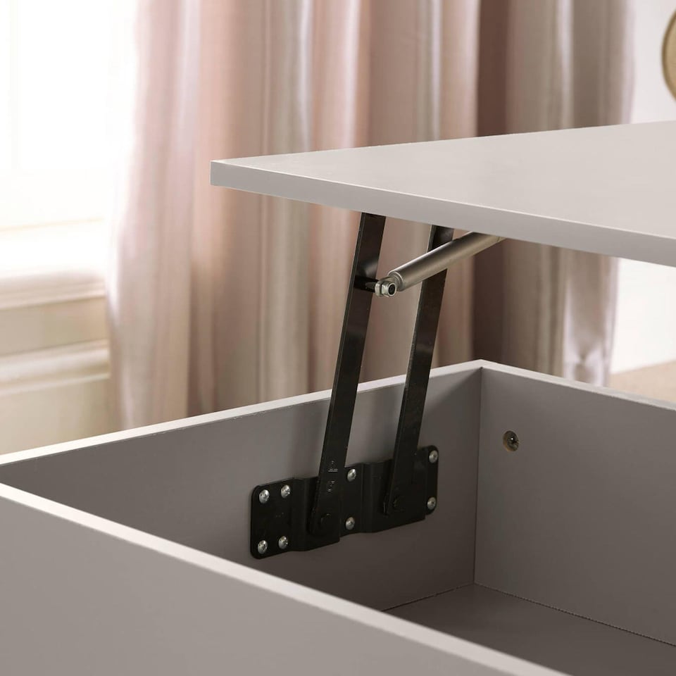 image 1 of Wooden Coffee Table With Lift Up Top and 2 Large Storage Drawers Bruges | Grey