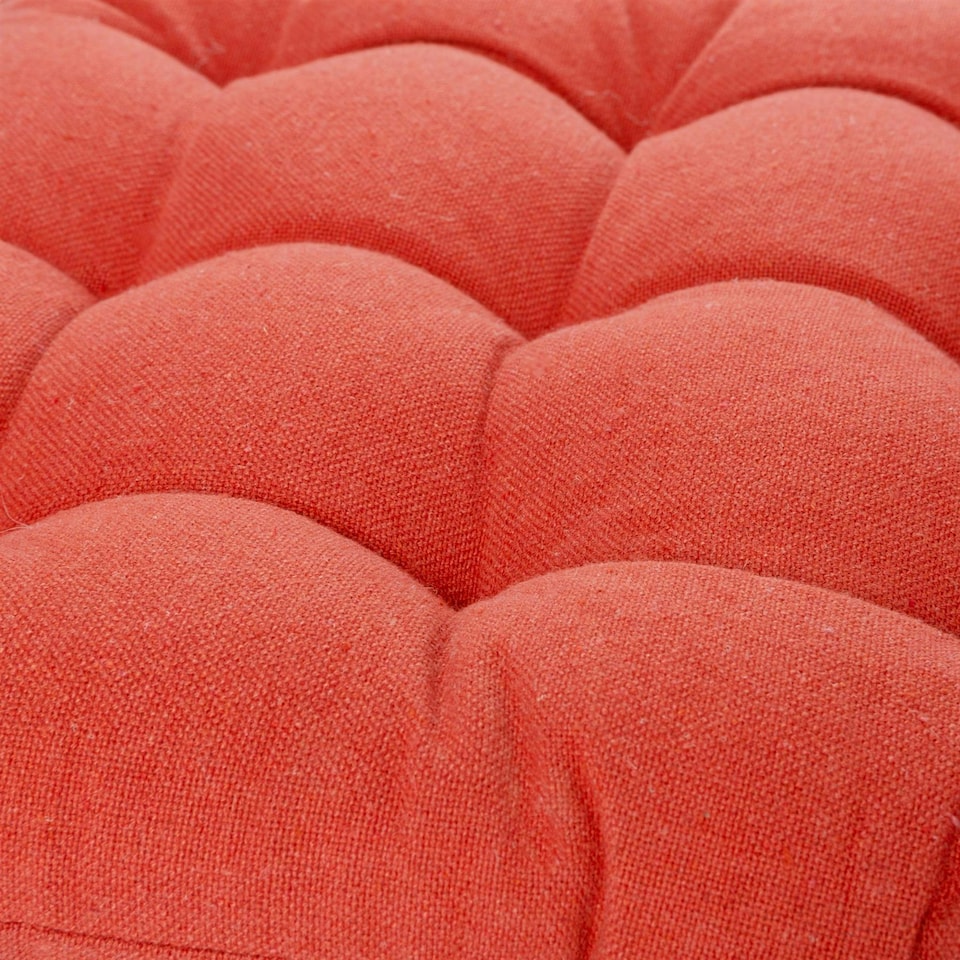 image 1 of Harbour Housewares Square Garden Chair Seat Cushions - Paprika - Pack of 6 Red