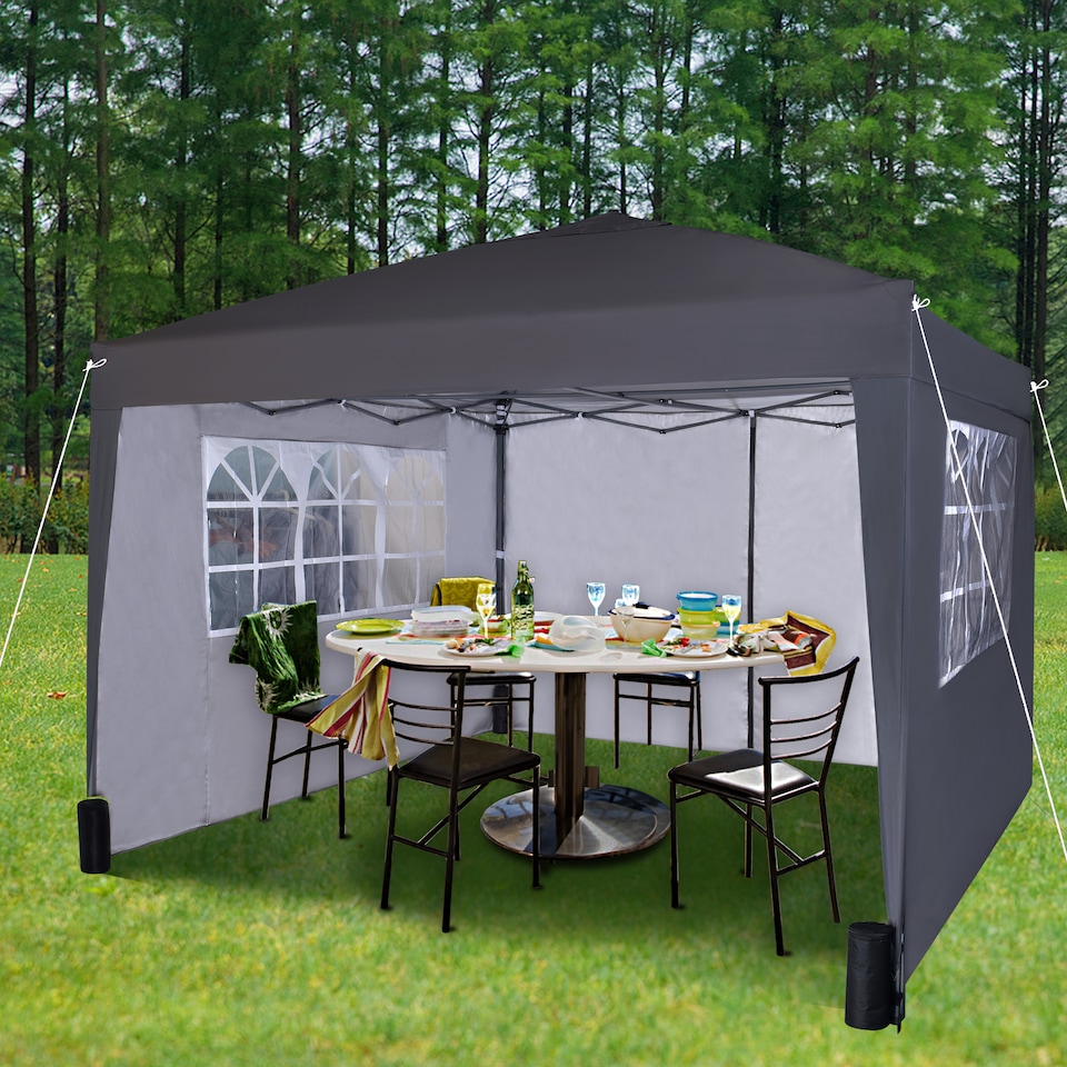 image 1 of MCC Direct Gazebo 3x3 Pop up Garden Outdoor Tent Patio Canopy Marquee with Sides
