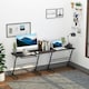 image 8 of HOMCOM L Shape Desk Straight Corner Table Office Gaming Laminated Sturdy Black