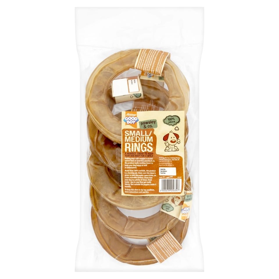 image 1 of Good Boy Rawhide Pressed Ring 15cm 5 Pack