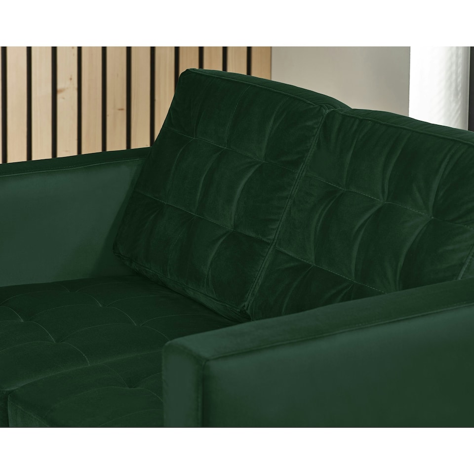 image 1 of Furniturebox Jolene 2 Seater Emerald Green Velvet Sofa
