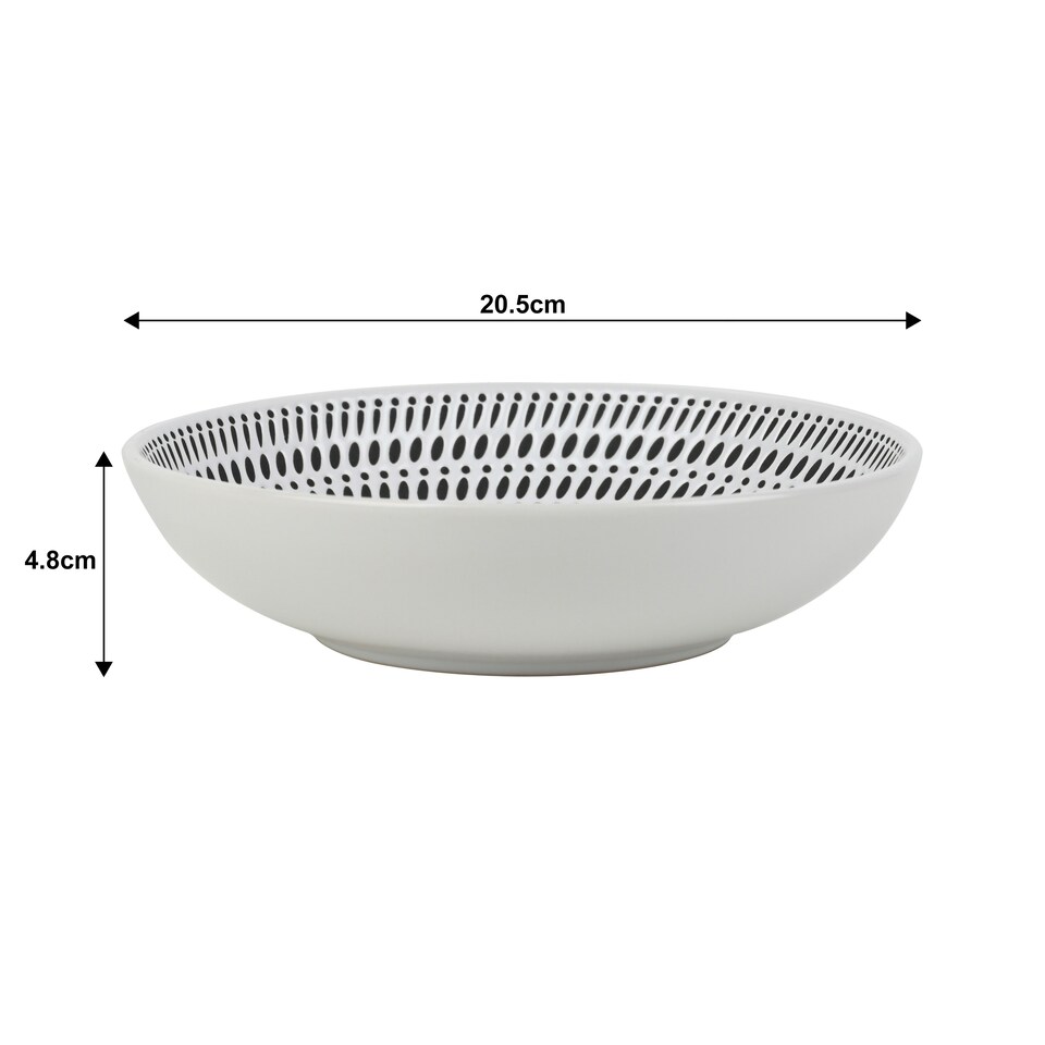 image 1 of 16pc White Pad Print Dinner Set