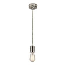 Douille 1 Light Ceiling Pendant Polished Nickel, E27