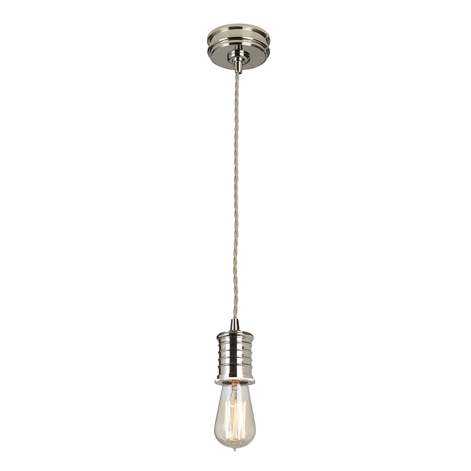 image 1 of Douille 1 Light Ceiling Pendant Polished Nickel, E27