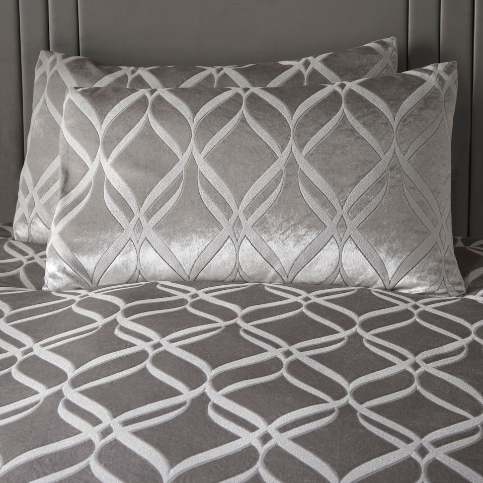 image 1 of Soiree Belfort Duvet Cover Set Silver
