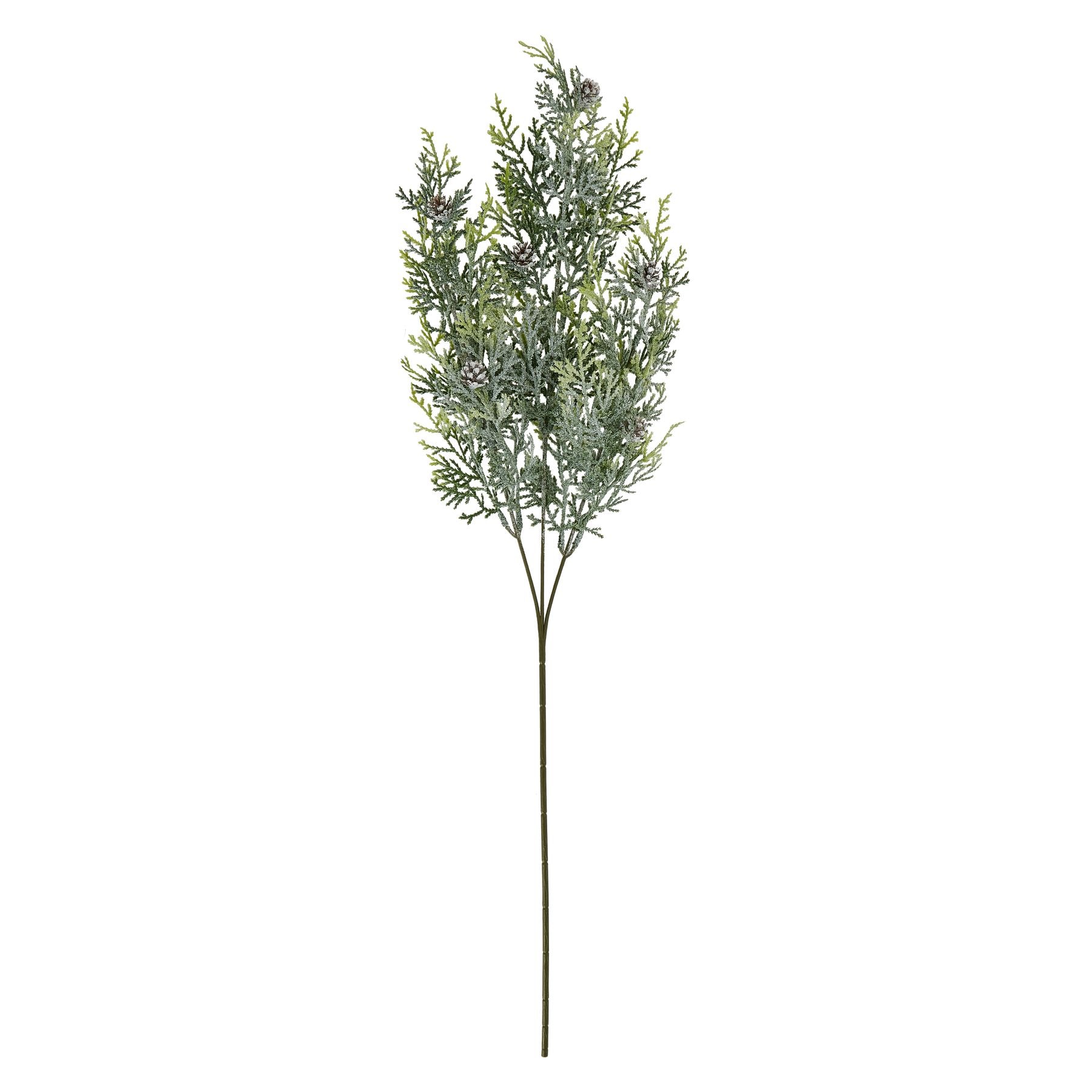 Hill Interiors Frosted Pinecone Artificial Plant White White/Green 77cm x 27cm x 27cm 1