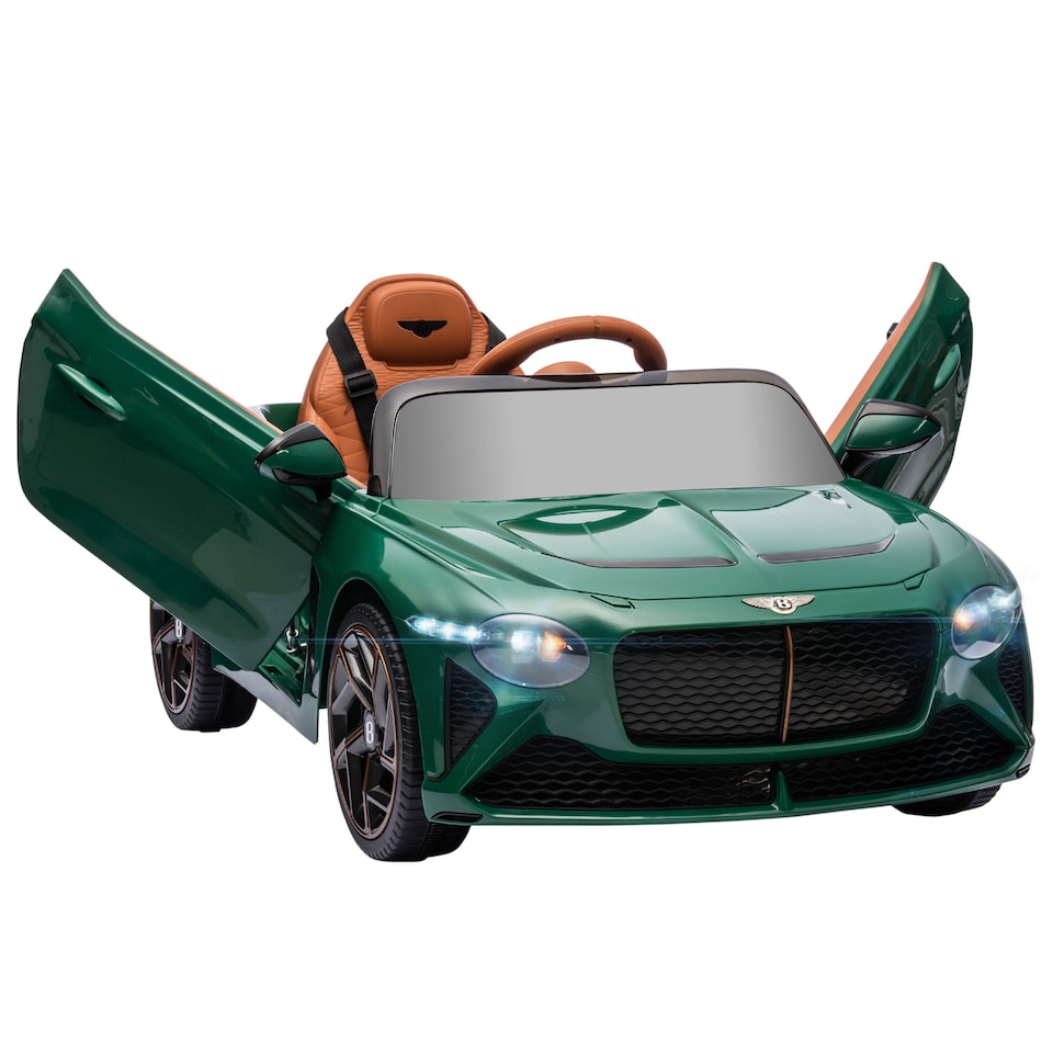 image 1 of HOMCOM Bentley Bacalar Licensed, 12V Kids' Electric Ride-On with Remote Control, Battery Powered Electric Car for Kids with Suspension Wheels, Horn, Lights, for Ages 3-5 Years - Green
