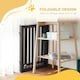 image 5 of PawHut 155cm Expandable 3-Panel Freestanding Dog Pet Gate w/ Latched Door Brown