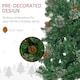 image 6 of HOMCOM 6.5FT Artificial Slim Christmas Tree Holiday Home Décor with Pine Cones