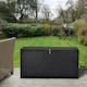 image 2 of Outsunny Large Rattan Storage Box Garden Chest Wicker Outdoor Cabinet Deck Shed